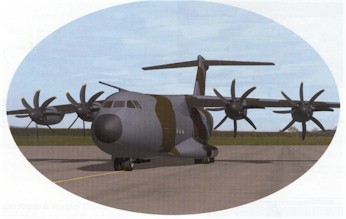 De A400-M als vervanger van de C-130H, voorzien voor 2018. 