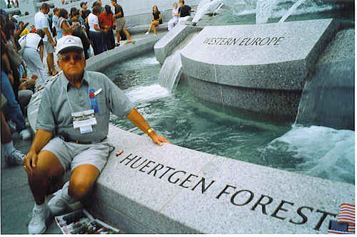 Thomas at the Huertgen Forest WWQII Memorial in Washington D.C.