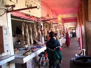 In de soek van Agadir vleesverkoop maar geen varkensvlees