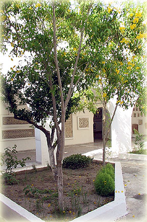 binnenhof van het mozaekmuseum in de 'kasba'