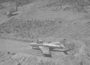 F84-F Thunderstreaks als doelwitten op een Red Flag vliegveld.