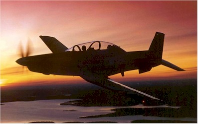 T-6A Texan II bij dageraad.