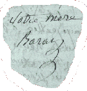 Signature de Mad. Sophie Barat dans une lettre  Anna du Rousier