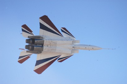 De F-15 ACTIVE tijdens de airshow van Edwards AFB in oktober 2005.