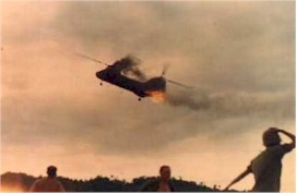 CH-46 shot down above Vietnam.