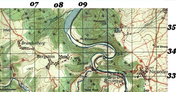 MAP BRANDENBERG - BERGSTEIN