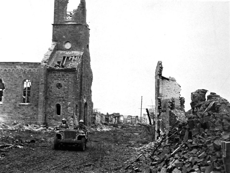 Jeep of the 22nd Infantry in Grosshau