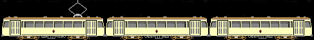 SNCV Type S tram with 2 trailers