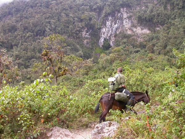On horseback to the higest parts of the reserve.