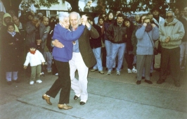 dancing tango in the street - Buenos Aires